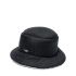 Black reversible bucket hat with monogram print