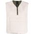 White and green reversible shearling gilet