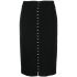 Black fitted skirt with eyelets