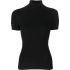 Black short sleeve high neck top with cut-out back