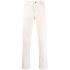 White straight high-waisted jeans
