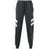 Grey sports trousers with drawstring and white side details