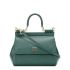 Green tote bag with shoulder strap and Sicily small handle