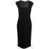 Black midi dress with tailored cut