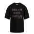 T-shirt boxy nera stampata