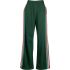 Green sports trousers with stripe detail