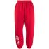 Red sports trousers with logo print