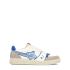 White and light blue Ej Planet low sneakers