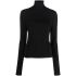 Black asymmetrical long-sleeved top with cut-out back