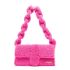 Le Bambidou pink shearling shoulder bag