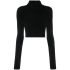 Black crop neck sweater