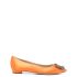 Hangsi Lanza orange satin ballet shoes