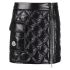 Quilted padded mini skirt