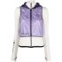 White sweatshirt with lilac vest in technical fabric