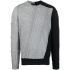 Maglione a maglia bicolore nero e grigio