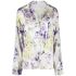 Multicoloured satin shirt with floral print