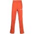 Orange sporty trousers with logo print