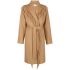 Brown coat with fringed border and waist belt