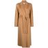 Brown midi coat with belted waist