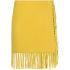 High-waisted yellow miniskirt with bangs