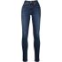 Blue mid-rise skinny jeans
