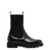 Black Chelsea ankle boots with elastic detailing