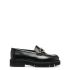Black loafers with Gancini plaque