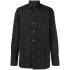 Black button-down shirt with classic collar