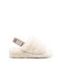 Ivory Fluff Yeah slippers with back strap