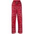 Red bandana wool-alpaca blend track pants