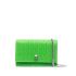 Green clutch with pleated print