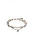 Silver-toned skull-charm chain bracelet