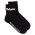 Black intarsia-knit ankle socks
