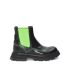 Black Chelsea boots with contrasting inserts