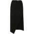 Black midi skirt with side slit