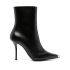 Ankle boots with metal toe and stiletto heel