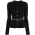 Black cardigan with zipper detail