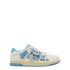 White and blue leather 'Bandana Skel' trainers