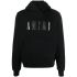 Black logo-print hoodie
