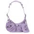 Violet Le Cagole Small shoulder Bag with crocodile processing