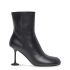 Lady 90 mm ankle boots in soft black calfskin