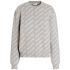 Grey Cotton and wool blend jumper with logo
