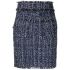 Blue high-waisted tweed skirt