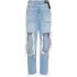 Light blue reverse ripped Jeans
