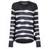 Worn effect black striped Sweater