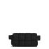Nylon mini padded fanny pack with black intrecciato pattern