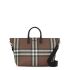 Two-handled duffel bag with iconic tartan pattern and Burberry logo