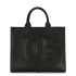 Daily black large tote bag with embossed logo