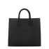 Edge shopping bag in calfskin leather with logo