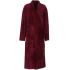 Burgundy long coat with buttons